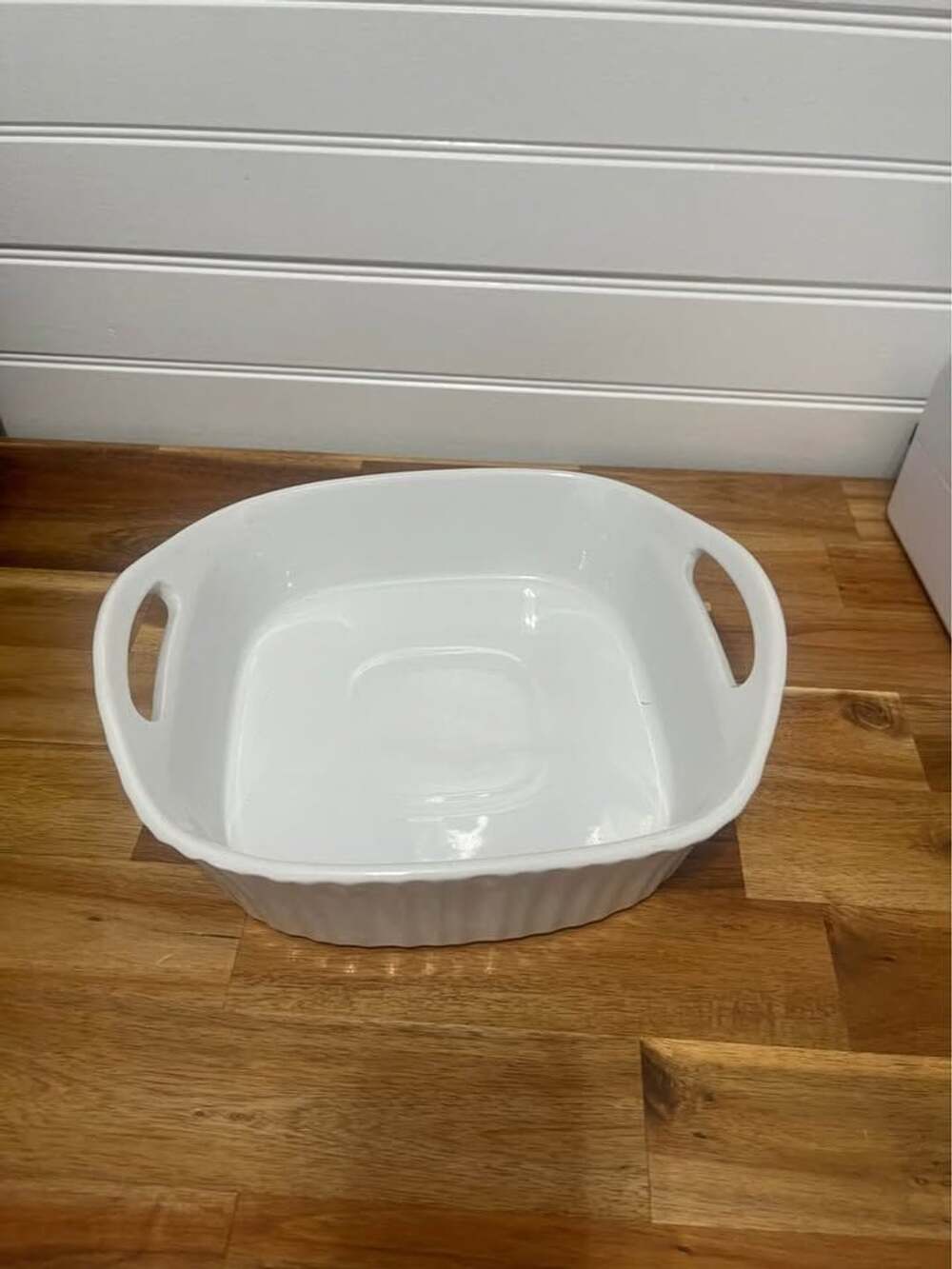 White Ceramic Baking Dish with Handles